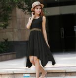 Hot Sale High Quality Black Flower Girl Maxi Dress Wholesale