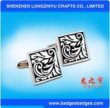 Die Casting Engrave Color Enamel Cufflinks Custom Logo Shape