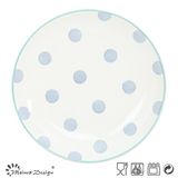 10.5inch Hot Sale Stoneware with Hand Painting DOT Dinner Plate