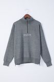 Mens Sweater with Polo Collar and Logo embroidery 