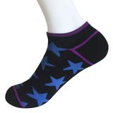 Half Cushion Poly Fashion No Show Big Stars Socks (JMPN03)