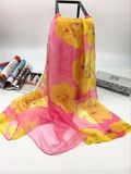 2017new Style 100%Polyester Chiffon Print Long Scarf