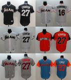 Men Women Kids National League Miami Marlins Cool Base Player Jersey