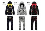 Mens Fashion Sport Hoody Jacket Coat and Pants Suit