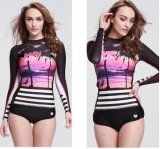 2016 Fashion Design Lady's Dial Printed Swimwear & Long Sleeve Sportwear