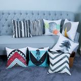 Digital Print Decorative Cushion/Pillow with Geometric Pattern (MX-37)