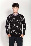 Wool Cashmere Crew Neck Knit Men Sweater