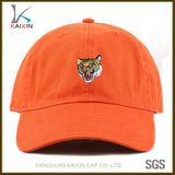 Custom Tiger Embroidered Unstructured 6 Panel Dad Hat Baseball