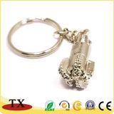 Special Gold Metal Drill Shape Keyring