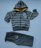 Boyl's Fleece Zipper-up Jogging Suit with Hood