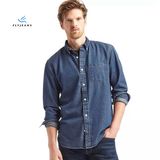 New Style Cotton Comfatable Casual Long Sleeves Men Denim Shirts by Fly Jeans