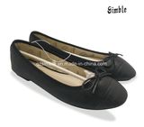 Women Crocodile PU Flat Ballerina Shoes with Bowknot Upper