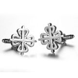 VAGULA Stylish Snow Flower French Shirt Gemelos Shirt Cufflinks 10123