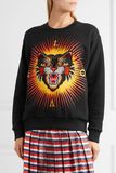 2017 Black Animal Printed Cotton Jersey Sweatshirt for Your Own Designs