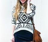 New Design European Style Christmas Knitwear for Women Printed Sweater