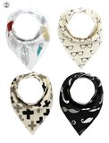 Custom Cheap Adjustable Snaps Waterproof Muslin Fleece Organic Baby Bandana Drool Bibs for Baby