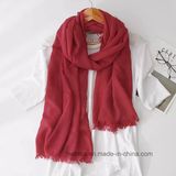 Thin Plain Dyed Soft Acrylic Unisex Scarf (Hz22)