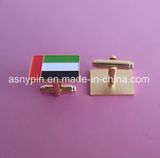 Custom Gold Rectangle New UAE Country Flag Cufflinks Souvenir