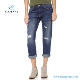 Fashion Ripped Edge of The Ladies Boyfriend Black Denim Jeans by Fly Jeans