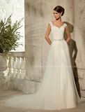 Luxurious Spaghetti Strap Lace Beading Wedding Bridal Dresses