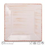 25cm Square Ceramic Dinner Plate