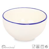 13.5cm Glazing with Blue Rim Cereal Bowl for Hotel