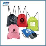 Printed Polyester Waterproof Backpack Drawstring Bag for Promotion