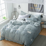 Microfiber Flannel Fleece Winter Bedding Bed Sheet Duvet Cover Set
