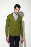 ODM Fashion Clothing Pure Colour Wool Acrylic Man Cardigan