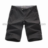 Light Black 100% Cotton Men's Leisure Shorts (91U2531)
