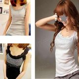 Women's Sequin Lace Tank Top Camisole Vest