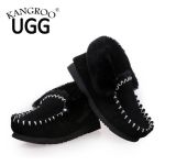 Classic Kangroougg Sheepskin Fur Black Men Shoes