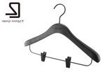 Solid Wood Coat Hanger with Trouser Clips