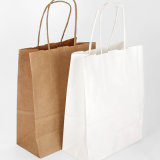 Custom Brown Kraft Paper Shopping Bag with Logo Print Gift Bag