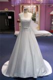 Satin Lace Bow Ball Bridal Wedding Dress