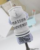 Embossed Printing Pet Jumpers Dog Hoodie Coat Winter Clothes