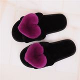 New Popular Fuzzy Rabbit Fur Lined Fashion Warm Soft Fur Slippers