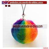 Promotional Keychain Strap Key Charm Artificial Fur Promotion Keychain (G8028)