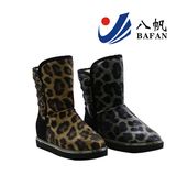 Women's Leopard Print Fashion Snow Boots with Rivets Decoration Bf1610230