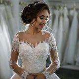 2017 Long Sleeve Custom-Made Wedding Dress Alsw1704