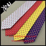 Hand Made Custom Print Silk American Flag Tie for Men