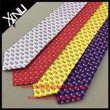 Hand Made Custom Print Silk American Flag Tie for Men