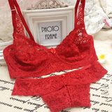 Embroidered Lace Unlined Bra Sexy Bra Set in Stock