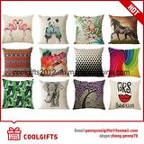 Colorful Cotton Linen Sofa Home Decorative Square Throw Pillow