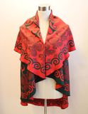 Lady Fashion Round Viscose Woven Jacquard Shawl Cape (YKY4417)