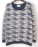 Women Fashion Knitted Round Neck Long Sleeve Sweater Clothes (X-263)