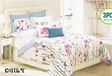 Home Textiles Printed Microfiber Quilt & Sham Set