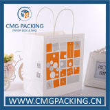 White Kraft Paper Bag with Paper Twist Handle (CMG-MAY-013)