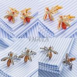 VAGULA Designer Bee Cufflinks Funny Cuff Links Wedding Gift Gemelos 517