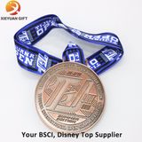 Custom Cheap 3D Engraved Gold Medal with Inner Cut out